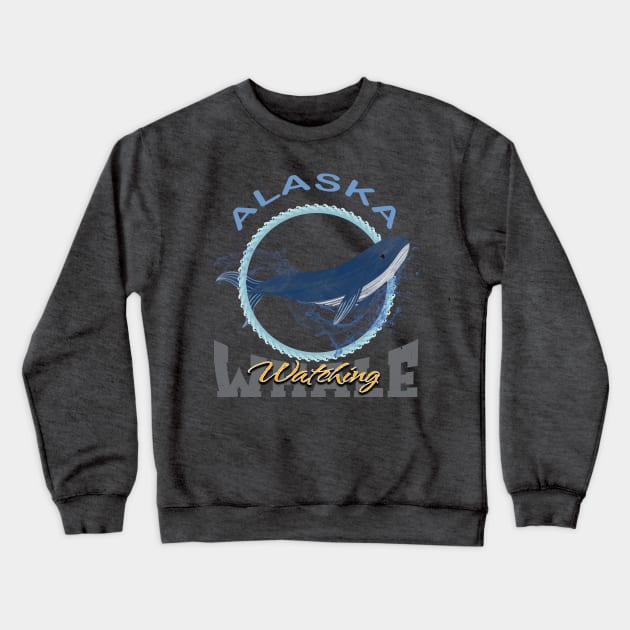 Alaska Whale Watching Crewneck Sweatshirt by TeeText